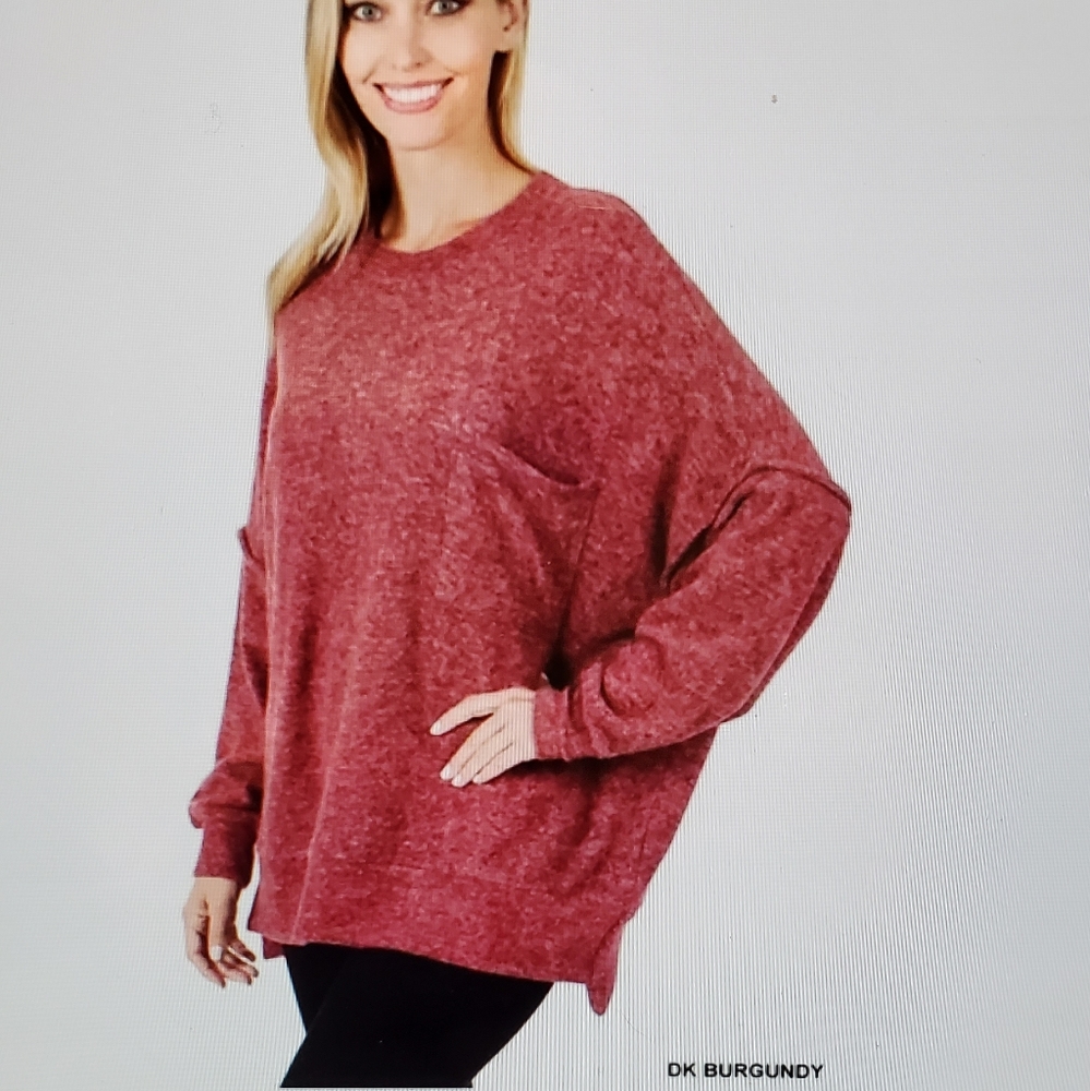 A Girl Thing Burgundy Sweater